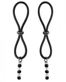 Bijoux De Nip Nipple Halos Black Gem Slider Black Clear